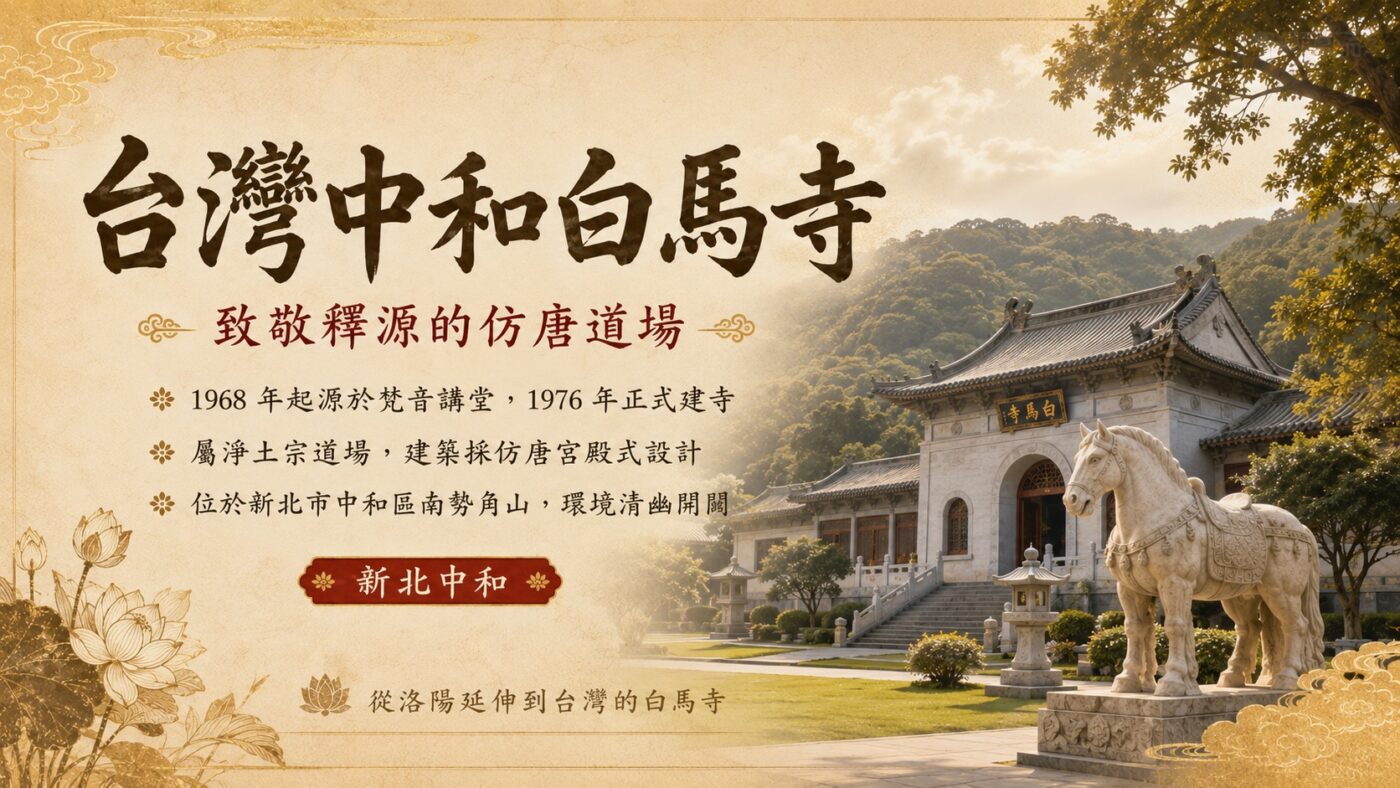 六、台灣中和白馬寺：致敬釋源的仿唐道場