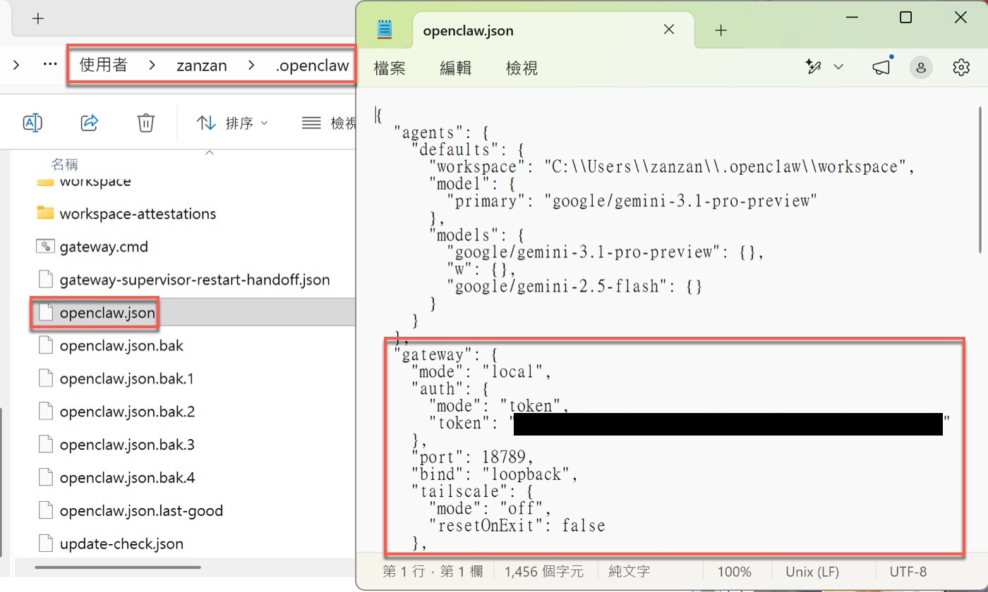 一、OpenClaw Gateway JSON 設定檔 2