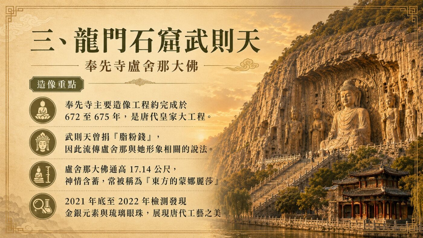 三、龍門石窟武則天：奉先寺盧舍那大佛