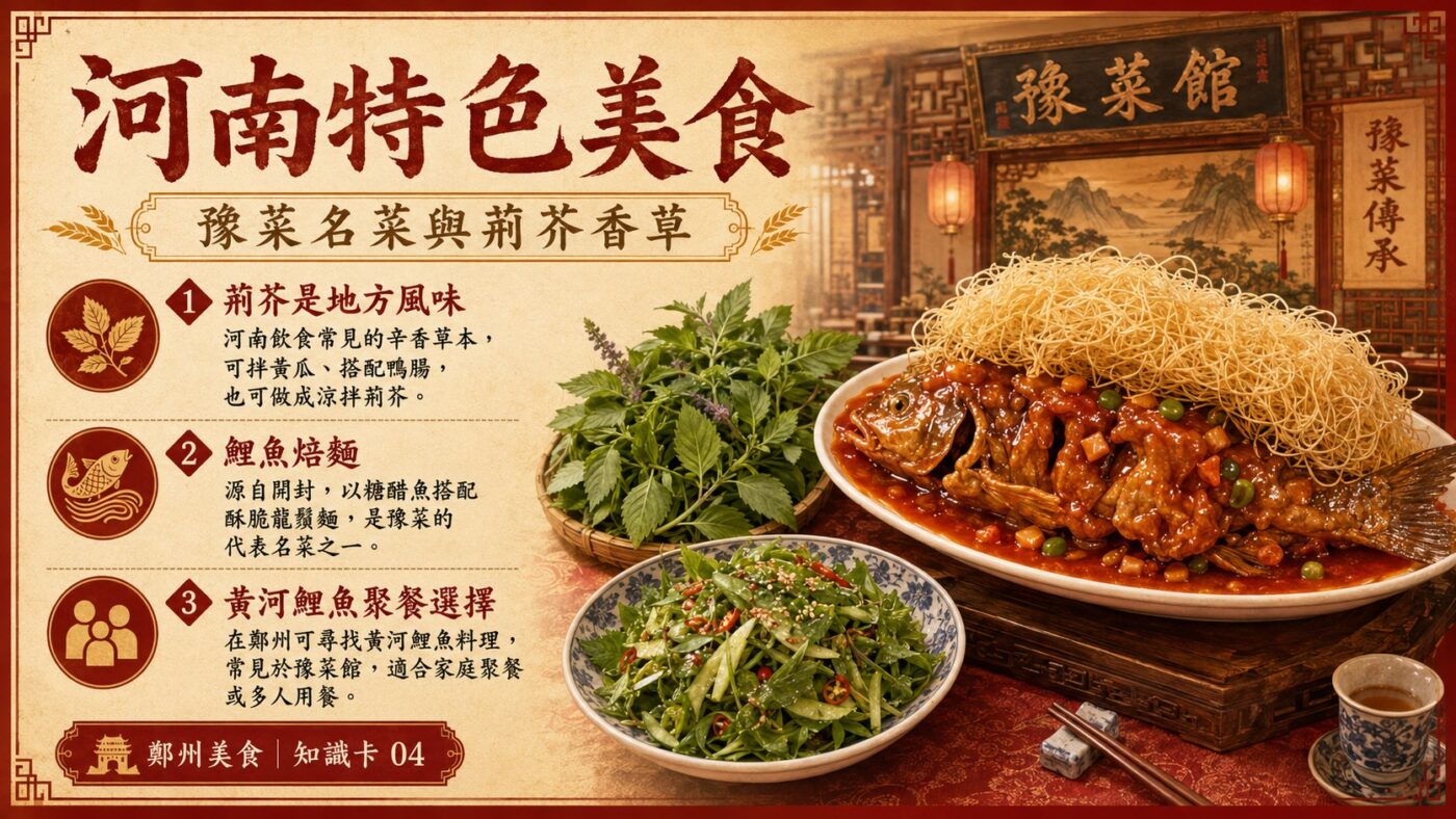 四、河南特色美食：豫菜名菜與荊芥香草