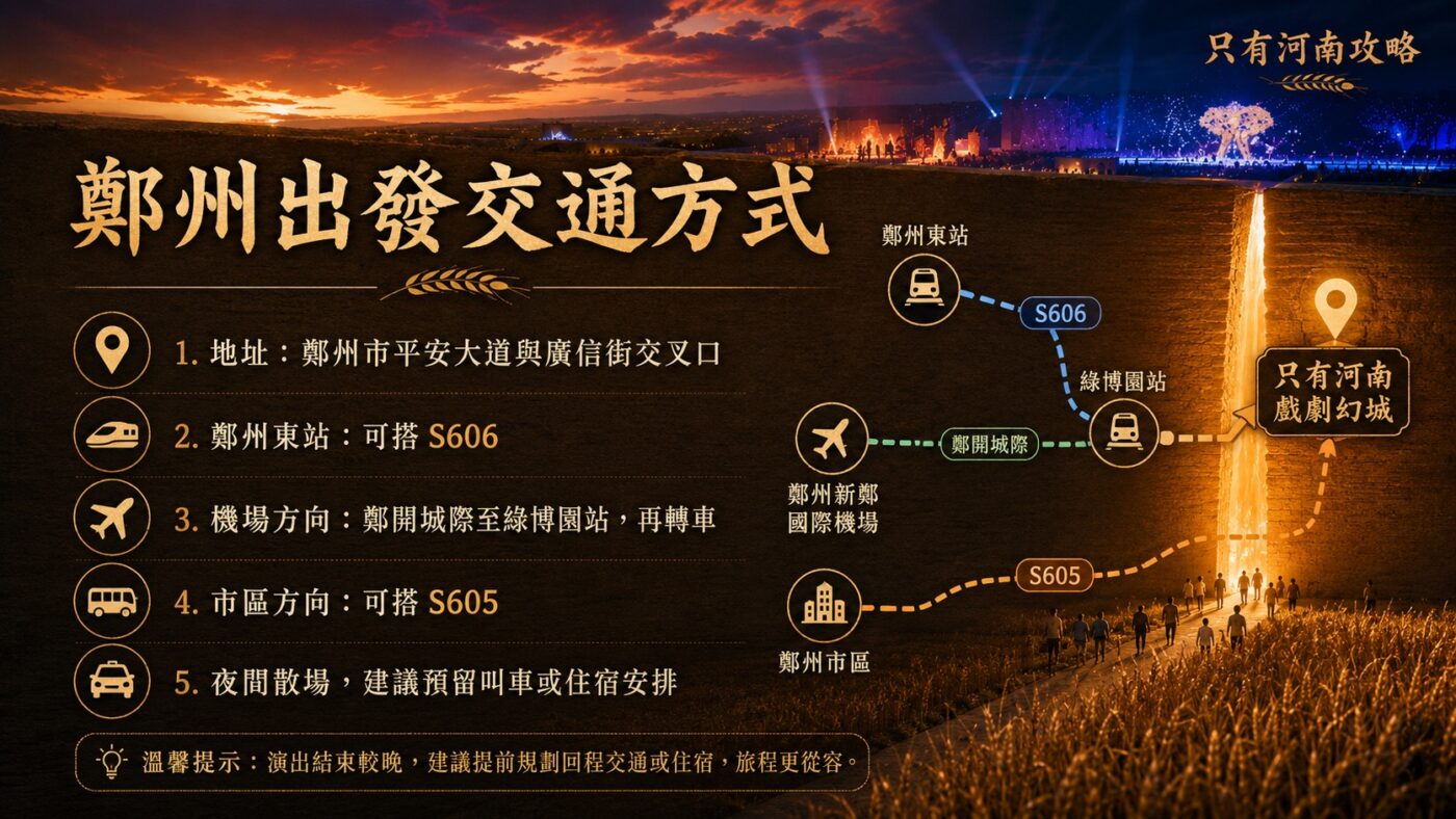 五、鄭州出發的交通方式