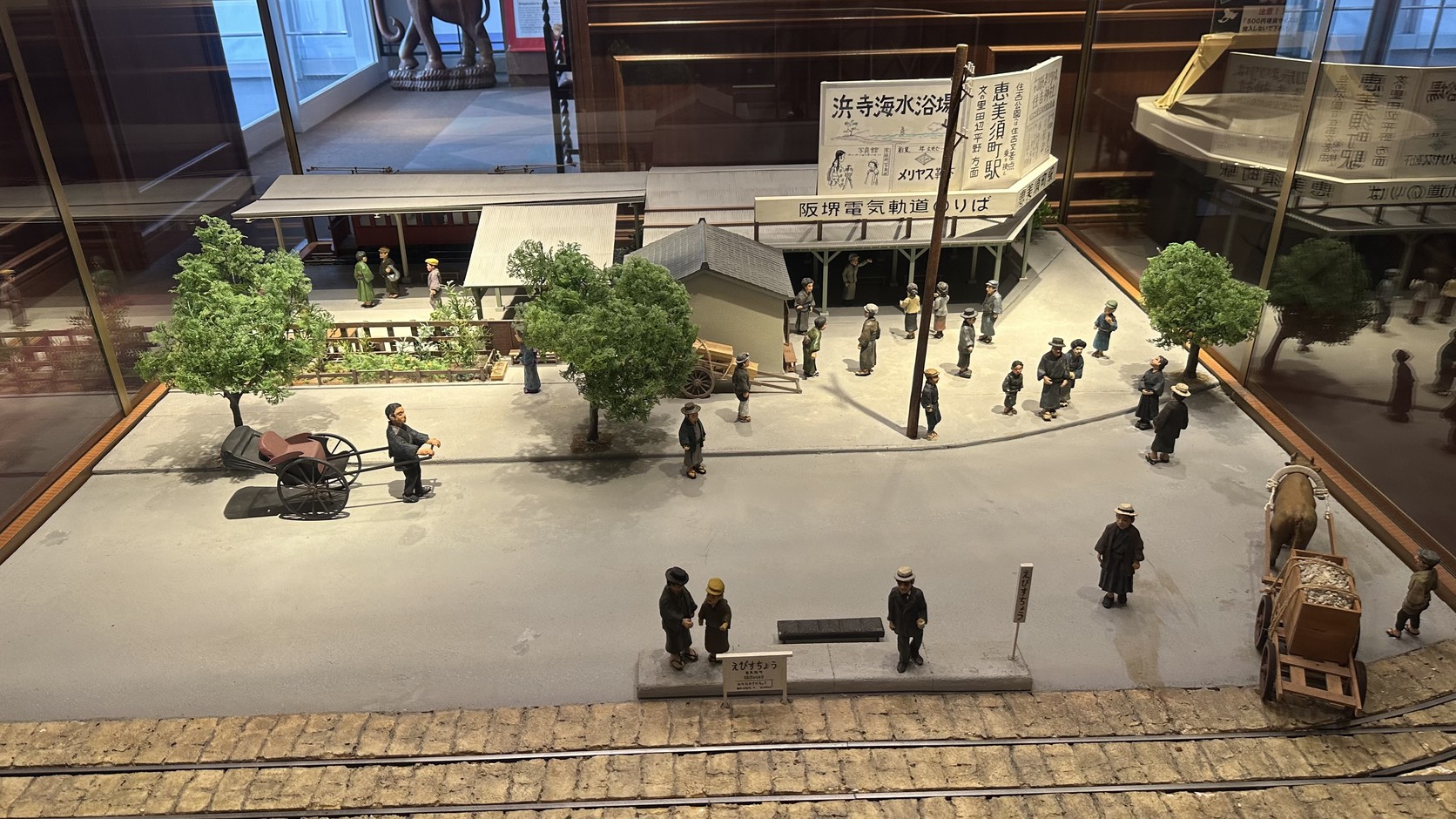 通天閣內展示的惠美須町與阪堺電氣軌道周邊模型