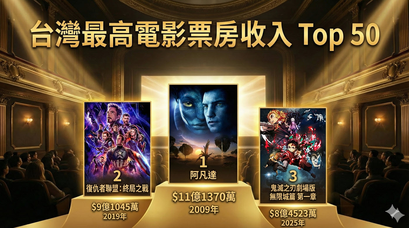 電影推薦必看:50部票房冠軍的經典電影排行