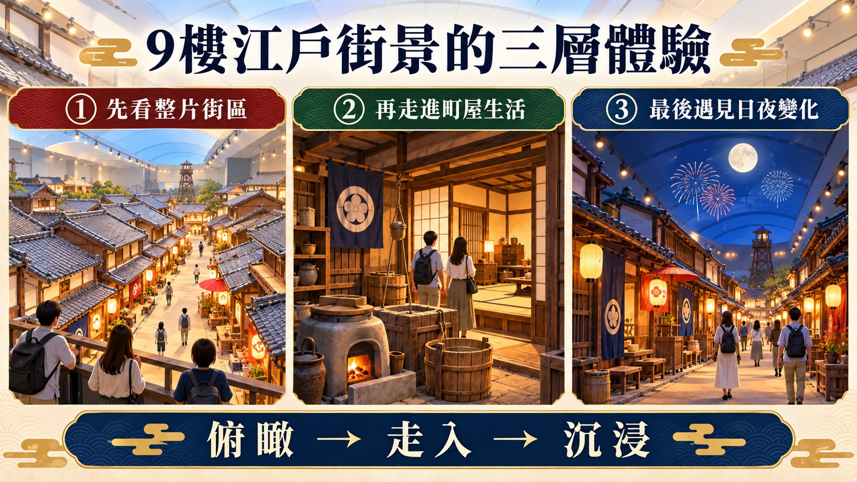 節點卡：9 樓江戶街景的三層體驗，先看整片街區、再走進町屋生活、最後遇見日夜變化