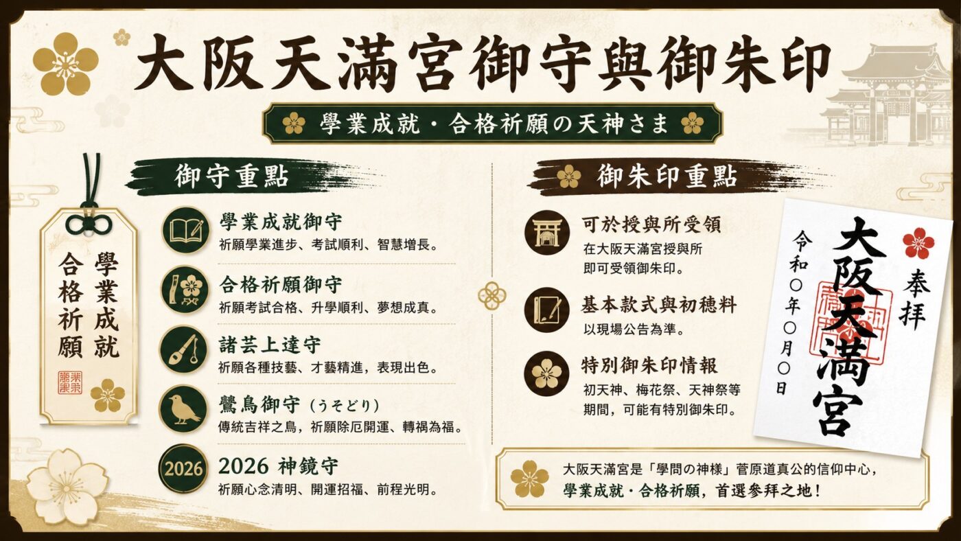 四、大阪天滿宮御守介紹與御朱印資訊 9