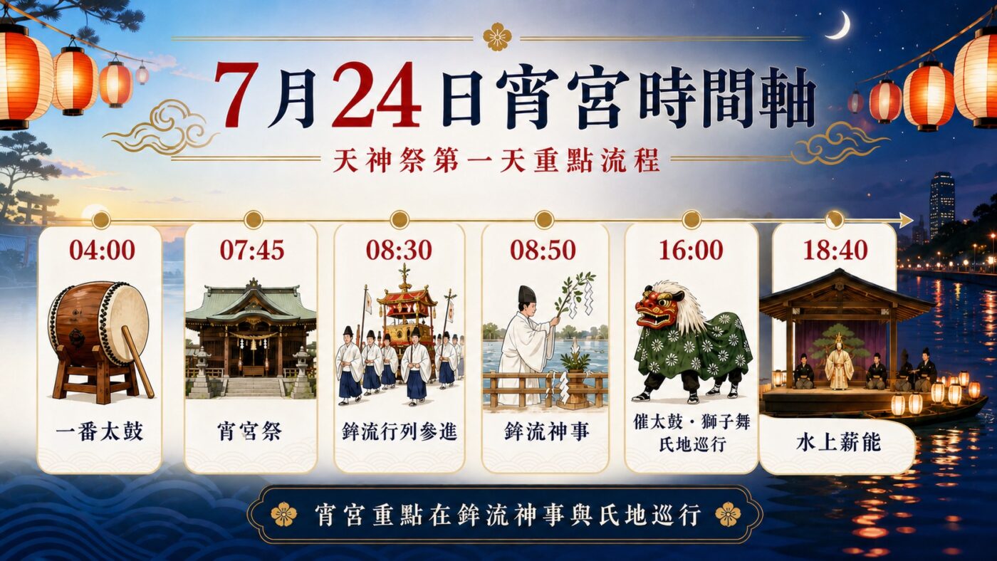 天神祭 2026 日期與宵宮流程重點整理