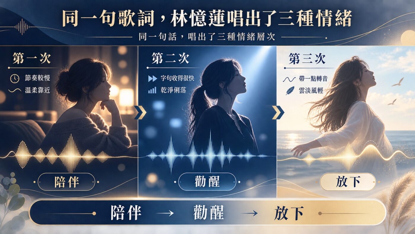 同一句歌詞，林憶蓮唱出了三種情緒重點整理