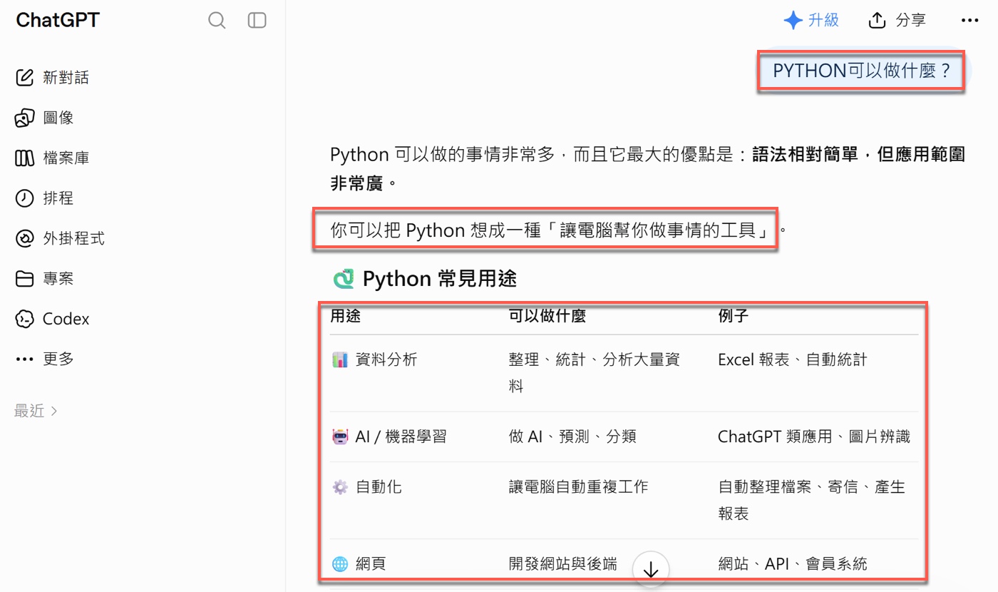 七、Python 安裝完成後可以做什麼 2