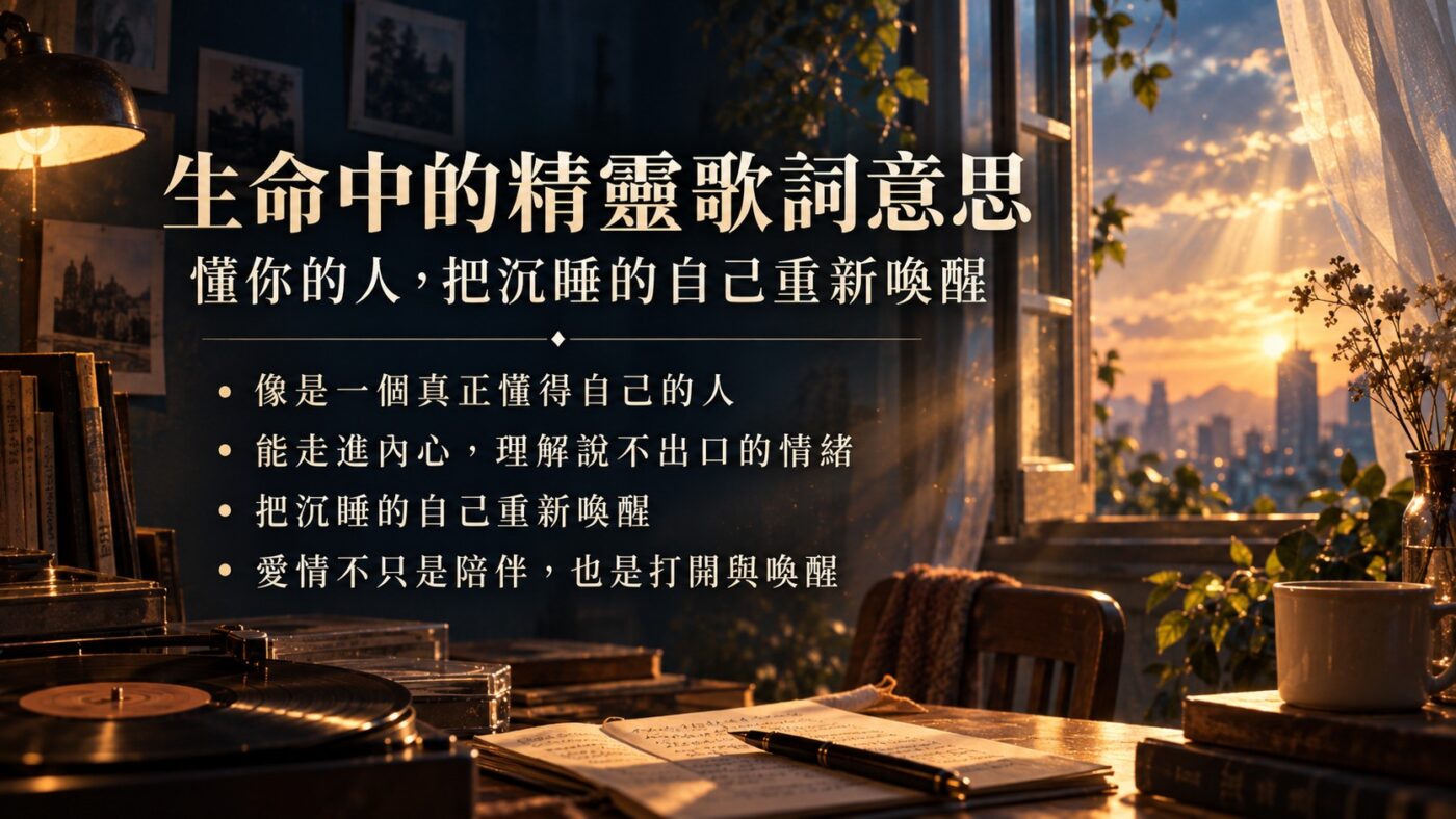 生命中的精靈歌詞意思：懂你的人，把沉睡的自己重新喚醒（知識卡）