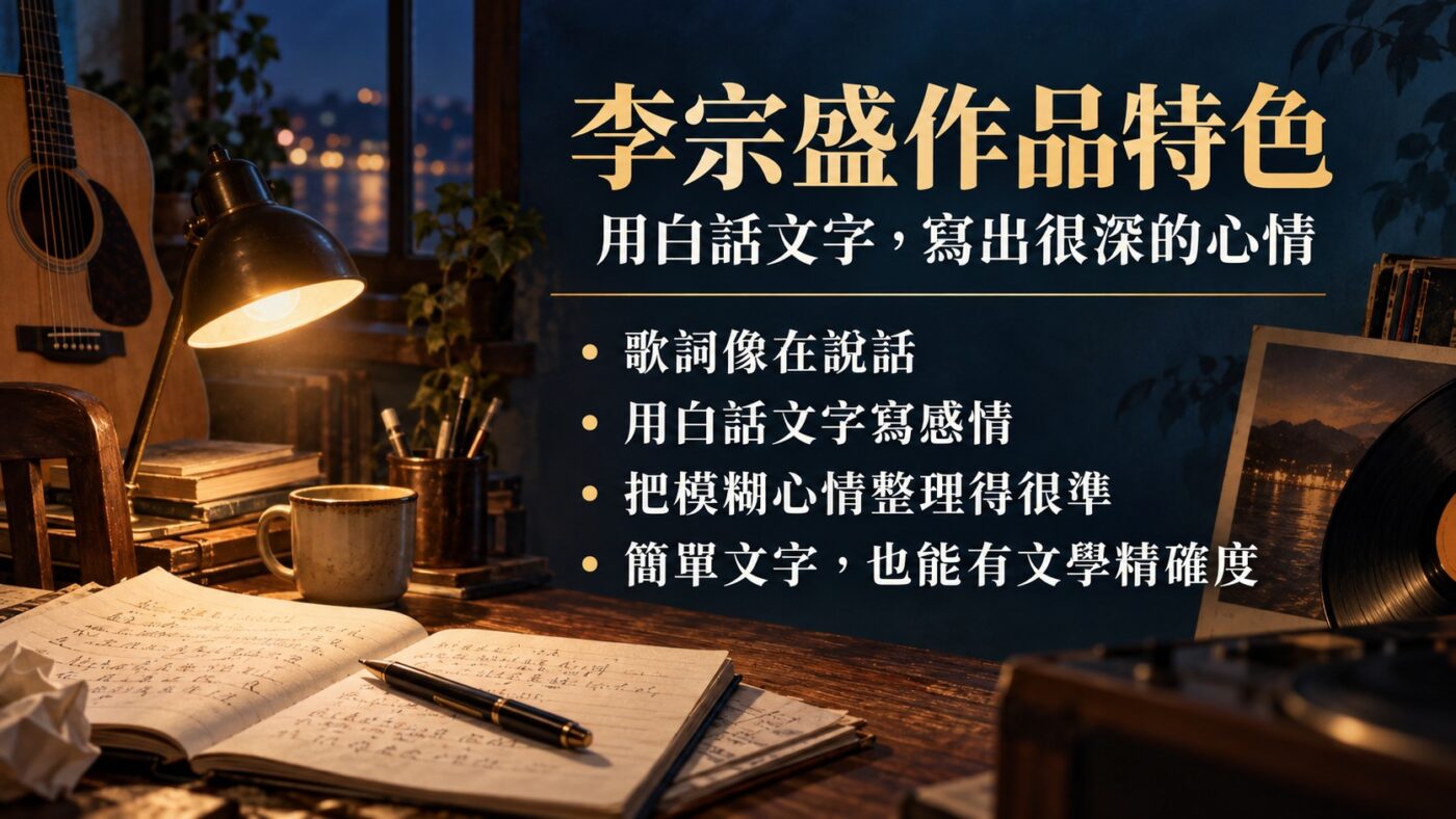 從生命中的精靈看李宗盛作品特色：用白話文字，寫出很深的心情（知識卡）