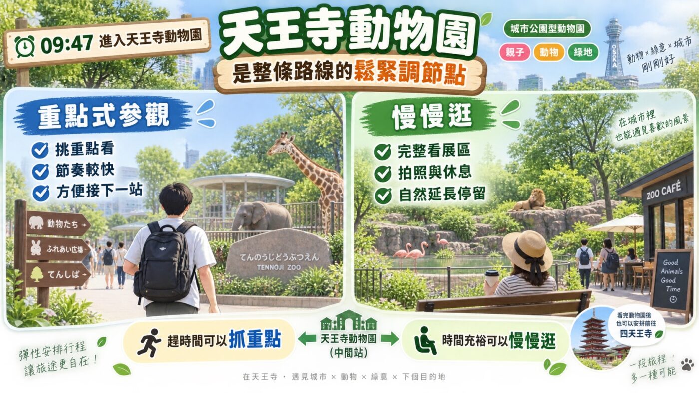 三、9:47 天王寺動物園：第二站可以快逛，也可以停留半天（知識卡）