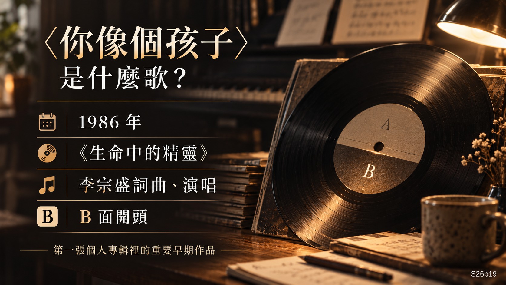 一、〈你像個孩子〉是什麼歌？收錄在《生命中的精靈》知識卡