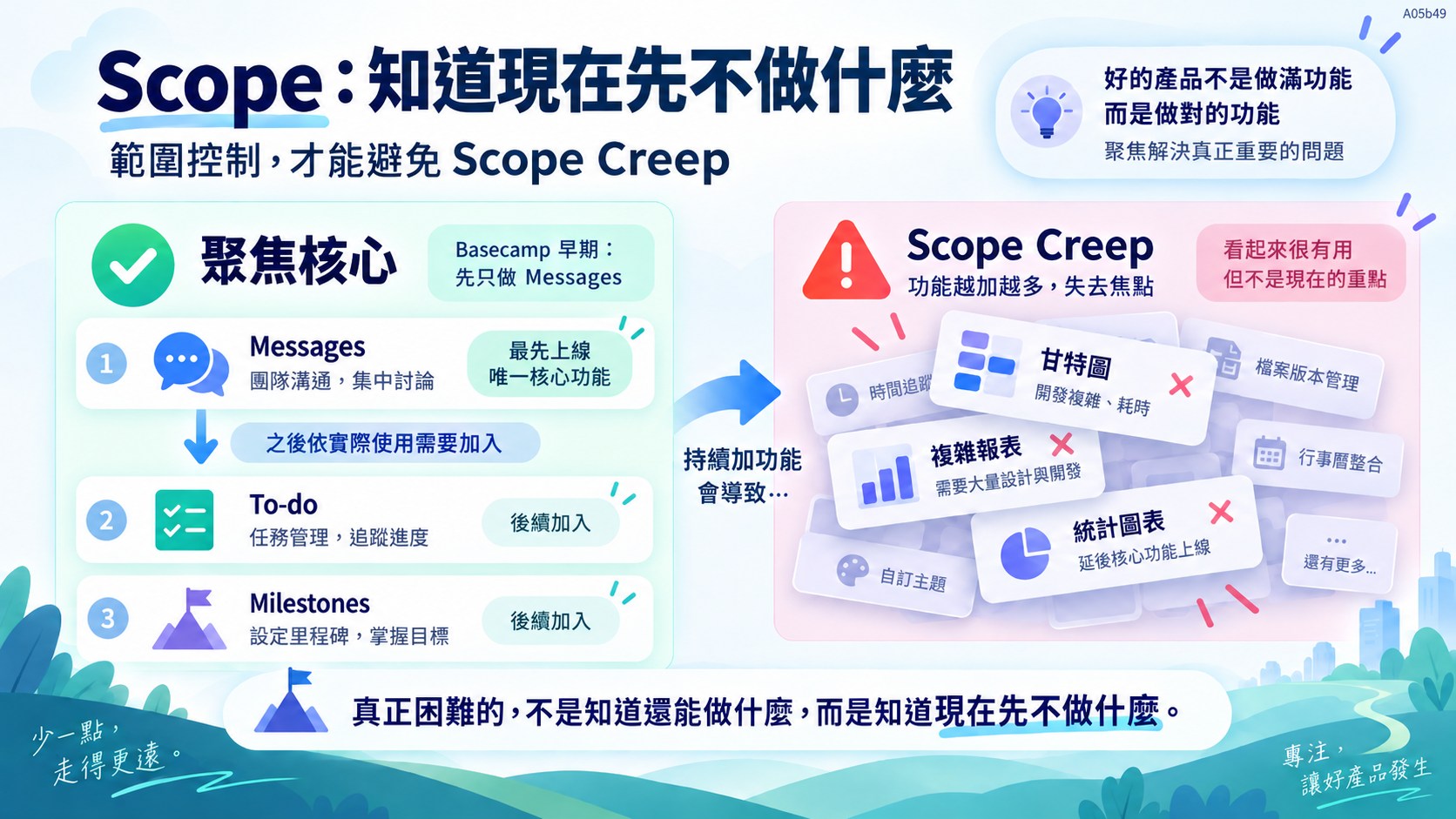 Scope：知道現在先不做什麼　知識卡