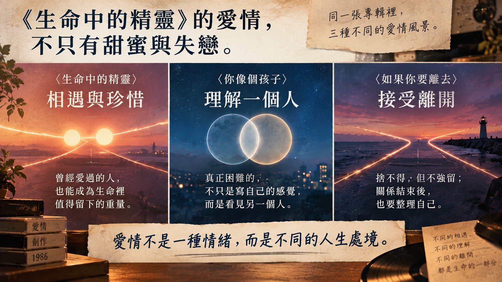 《生命中的精靈》三首愛情歌：相遇、理解、離開 知識卡