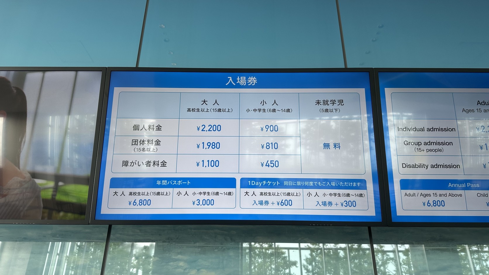 HARUKAS 300 現場票價看板實拍