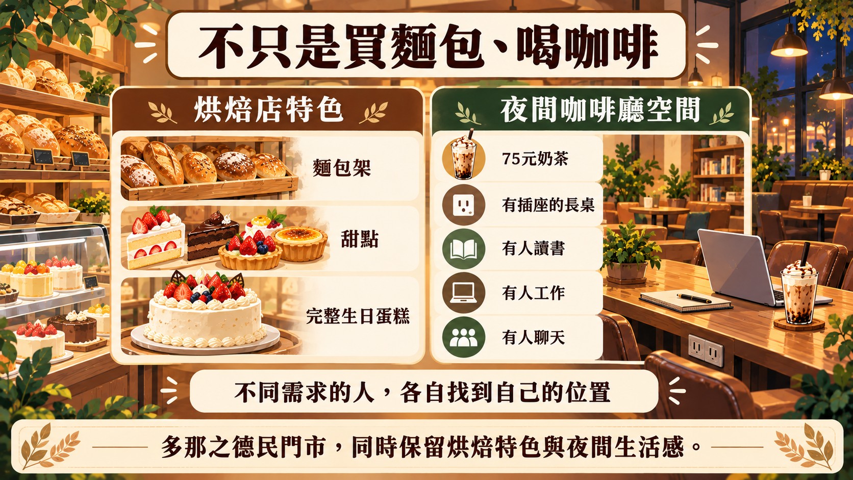 總結卡:不只是買麵包、喝咖啡,整理烘焙店特色與夜間咖啡廳空間