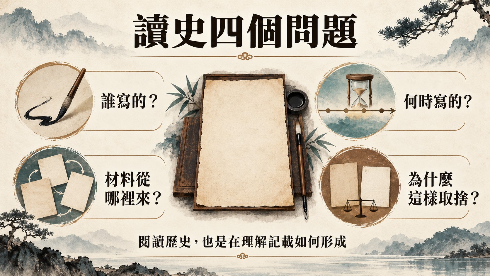 總結卡:讀史四個問題,誰寫的、何時寫的、材料從哪裡來、為什麼這樣取捨