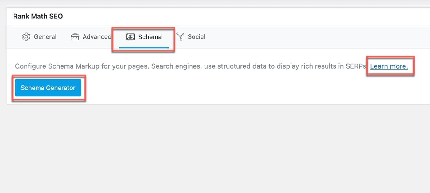 Rank Math SEO Schema