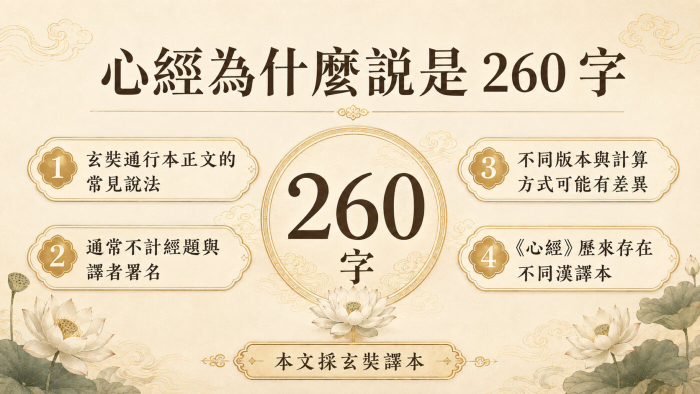 四、心經為什麼說是 260 字