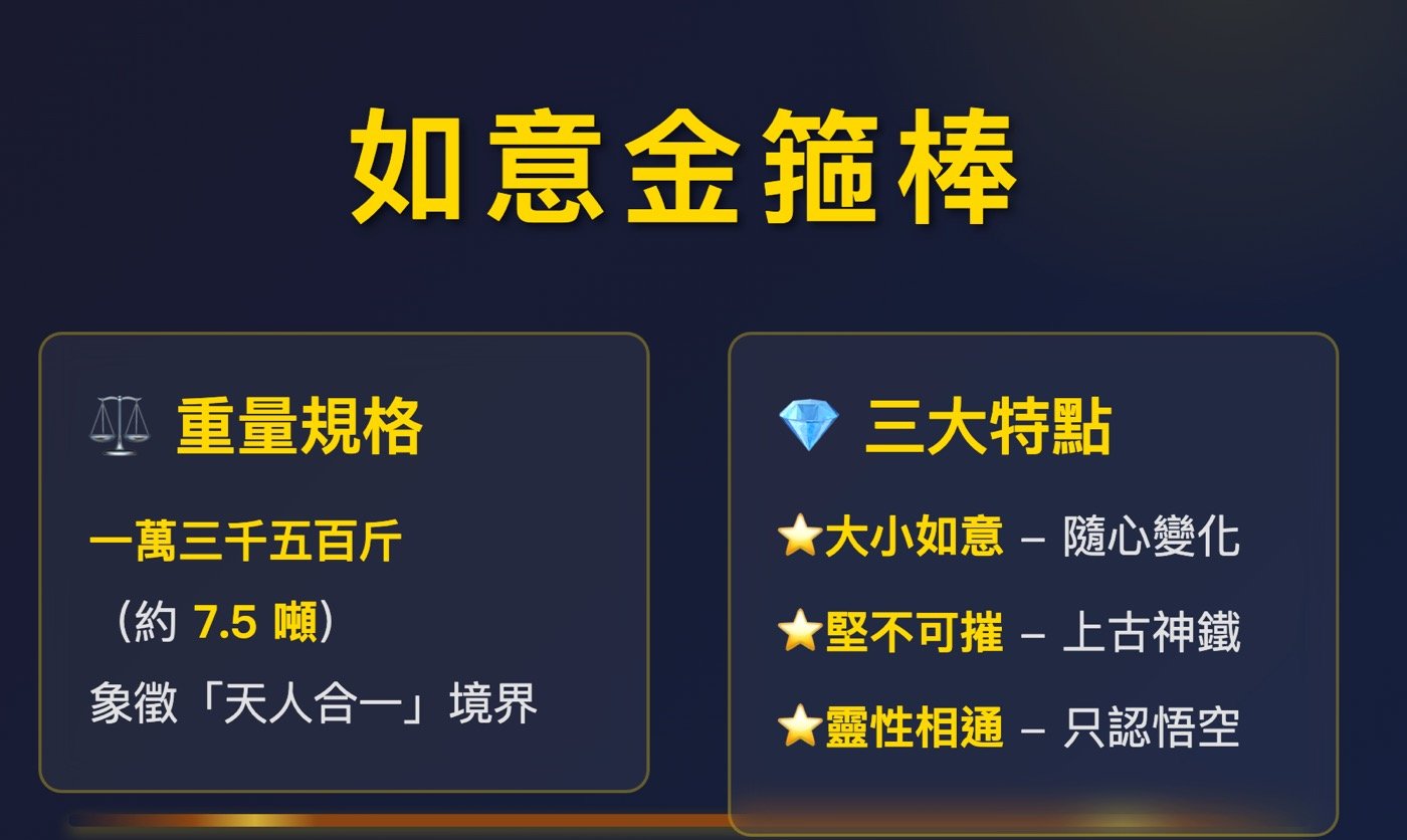 一、金箍棒意思設定