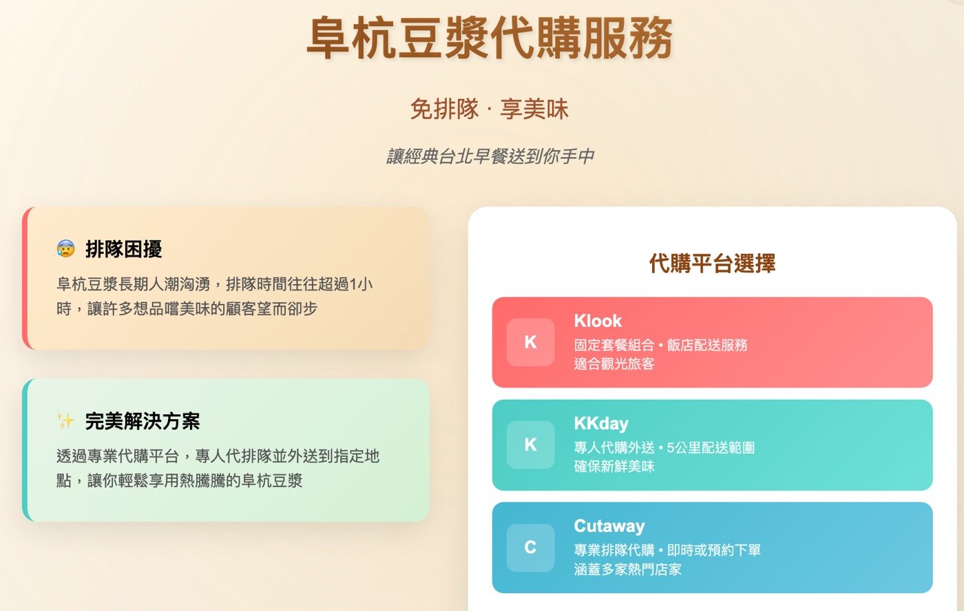 十一、阜杭豆漿外送