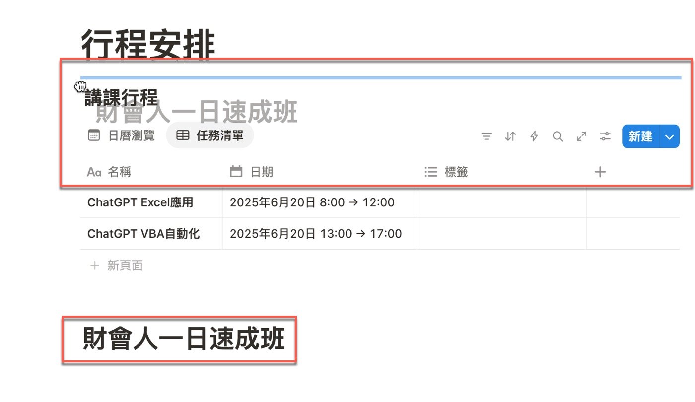 四、調整頁面區塊