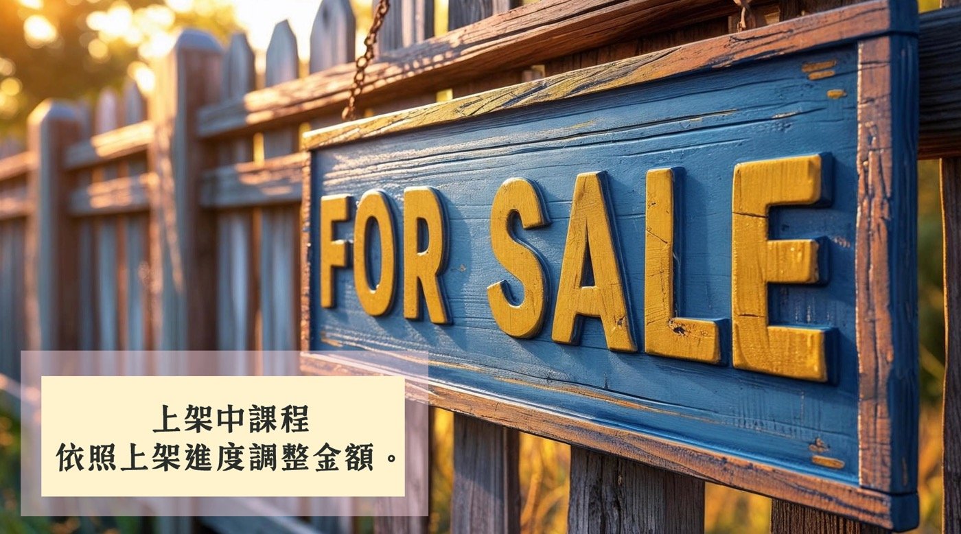 上架中課程2025：依照課程進度調整團報折價金額