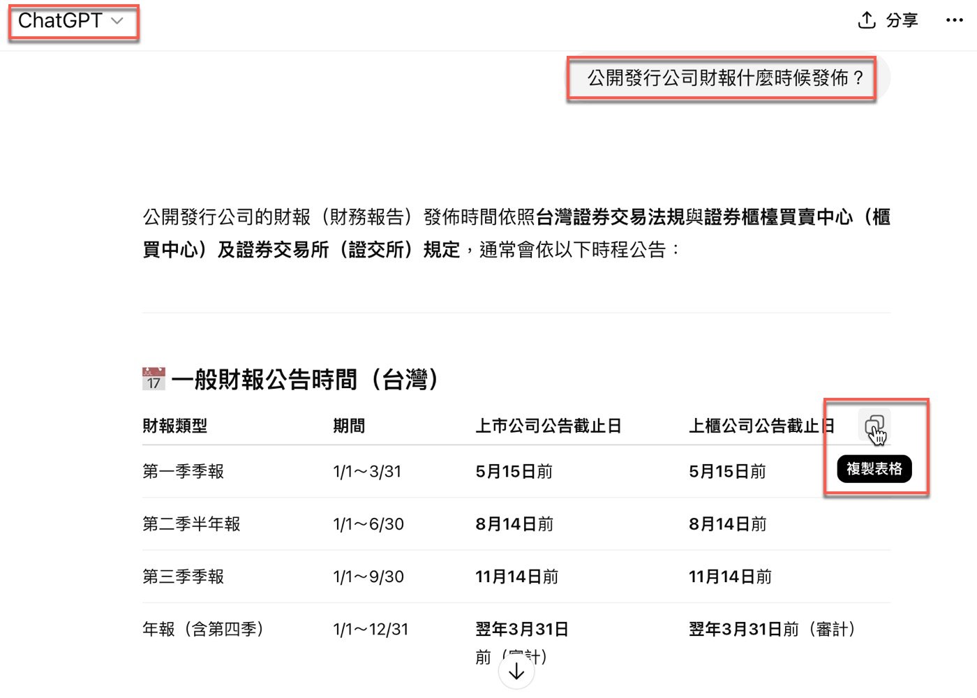 一、ChatGPT提問