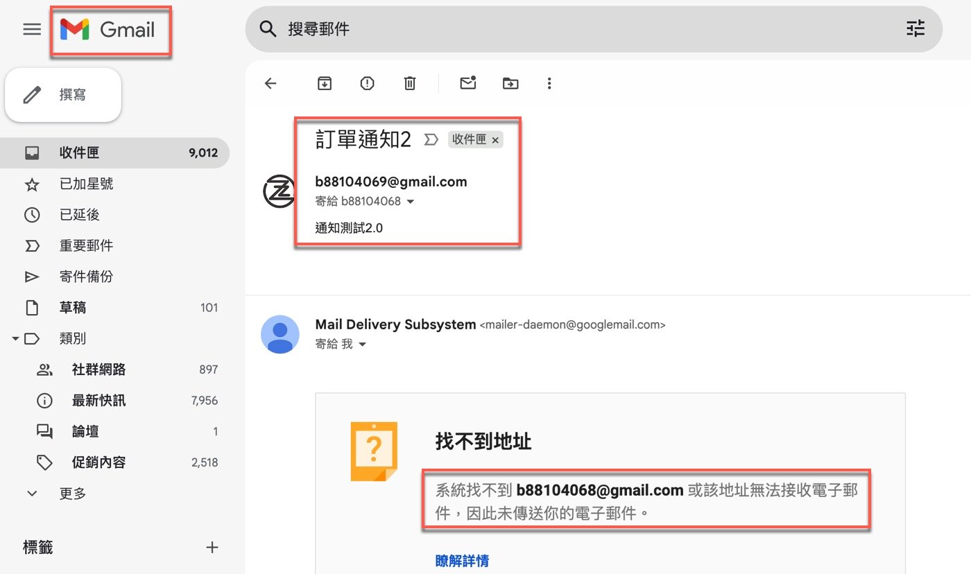 六、未傳送通知信