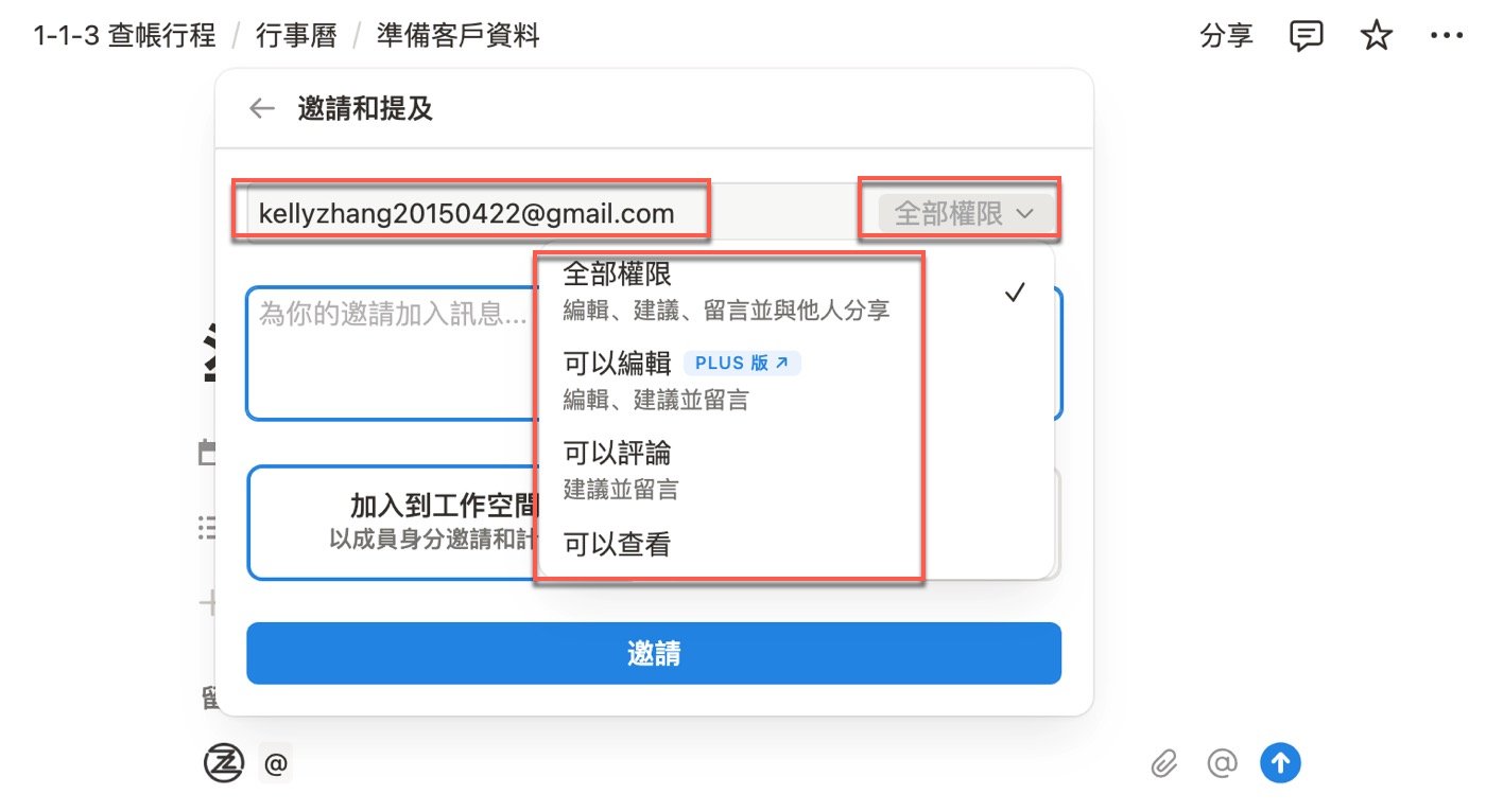 三、Notion權限設定