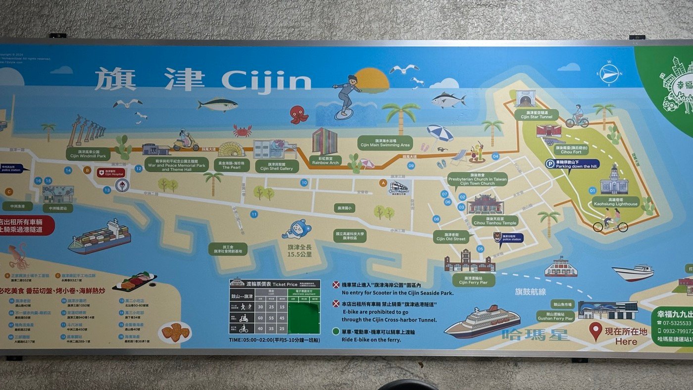 旗津景點地圖：旗津老街渡輪美食6大景點攻略