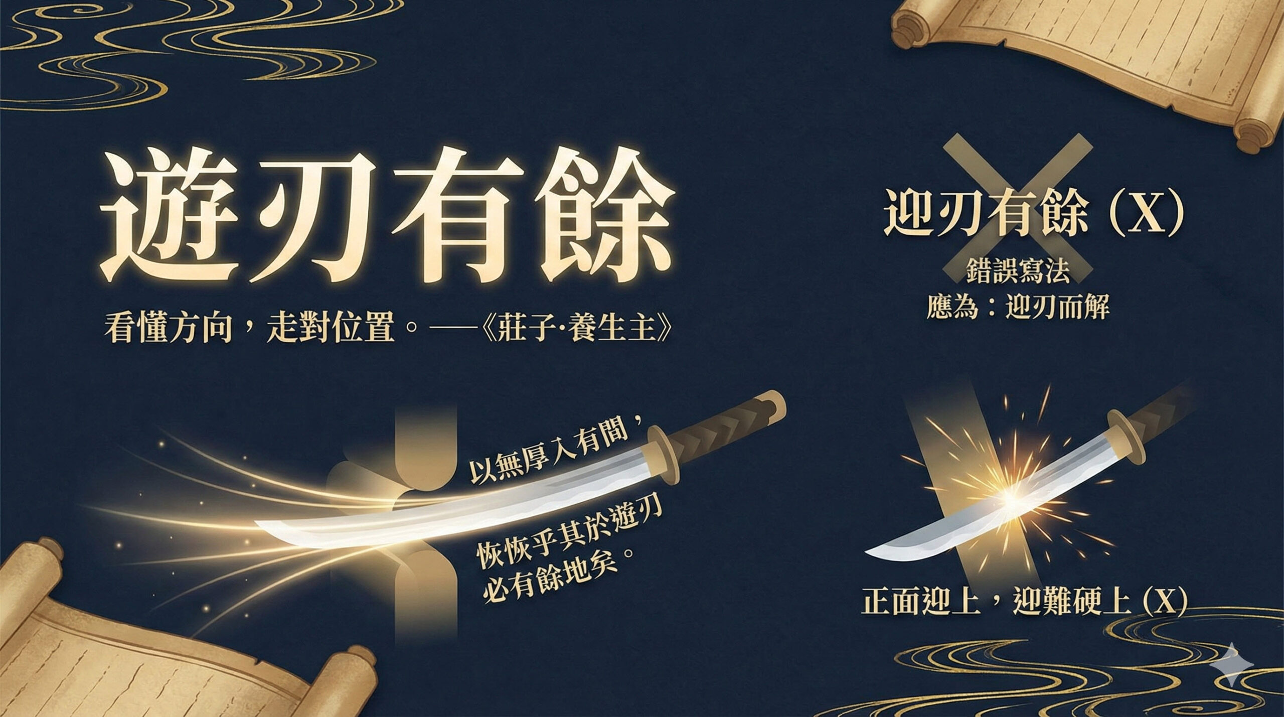 二、迎刃有餘還是遊刃有餘？