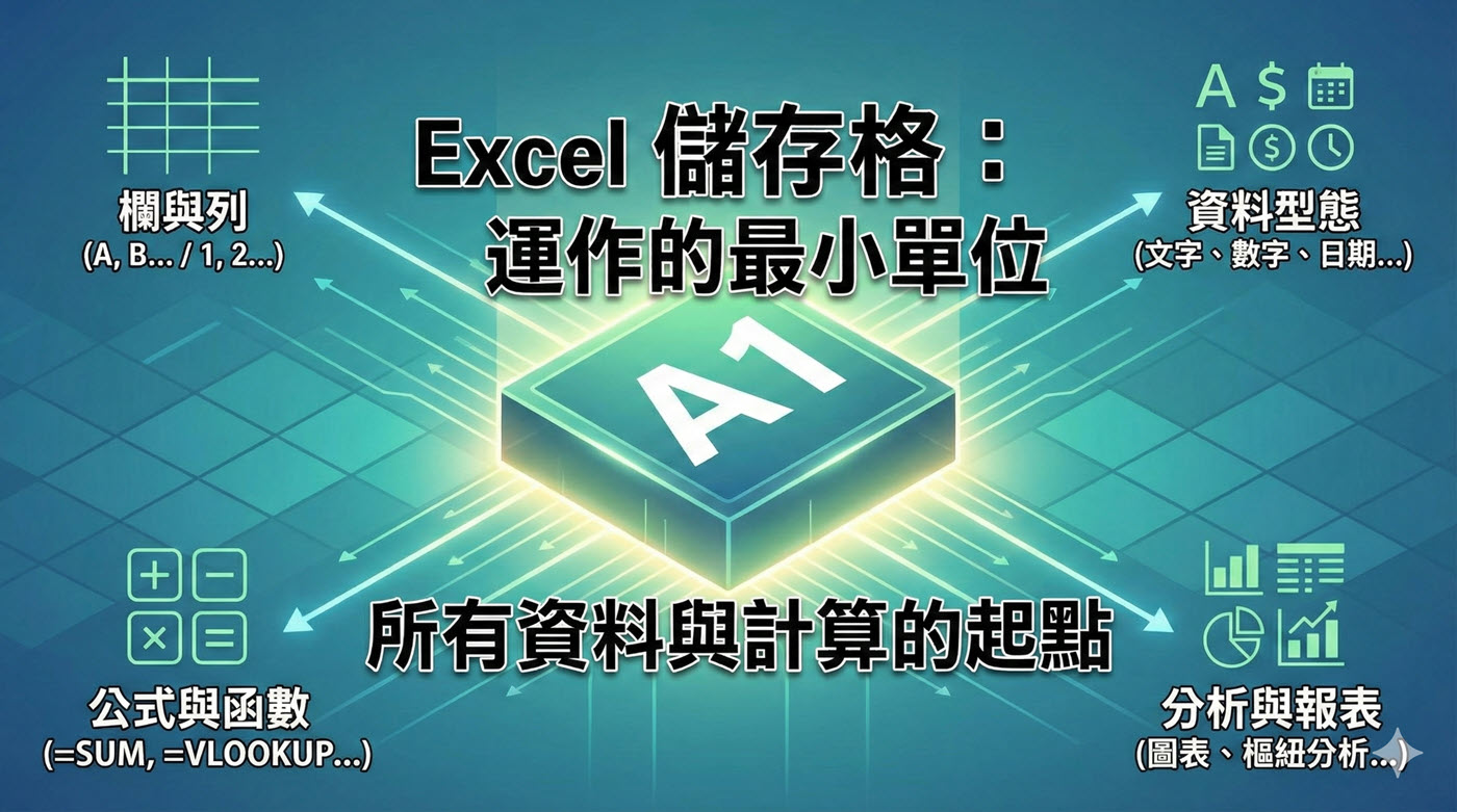 一、Excel儲存格顯示
