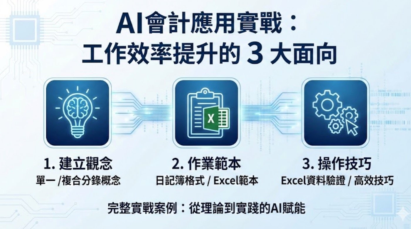 會計AI應用：以日記簿為主的3大AI會計使用術