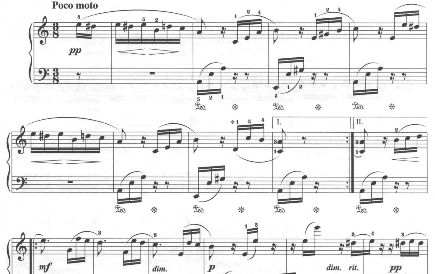 四、給愛麗絲鋼琴譜