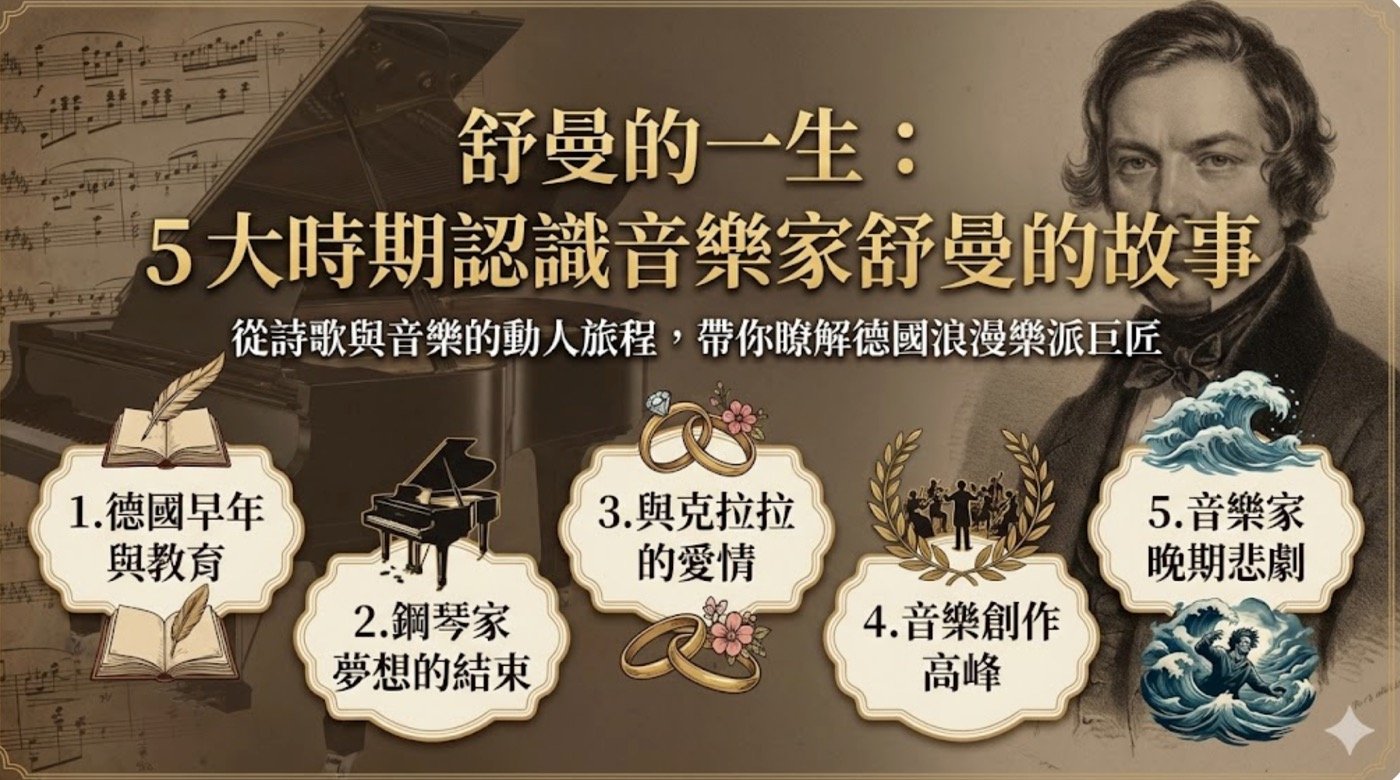 舒曼的一生:5大時期認識音樂家舒曼的故事