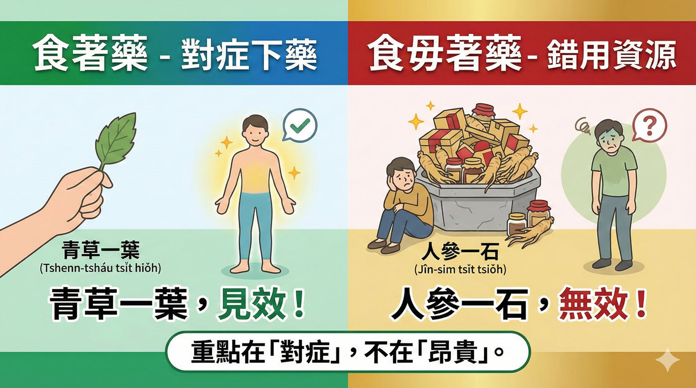 二、食著藥，青草一葉