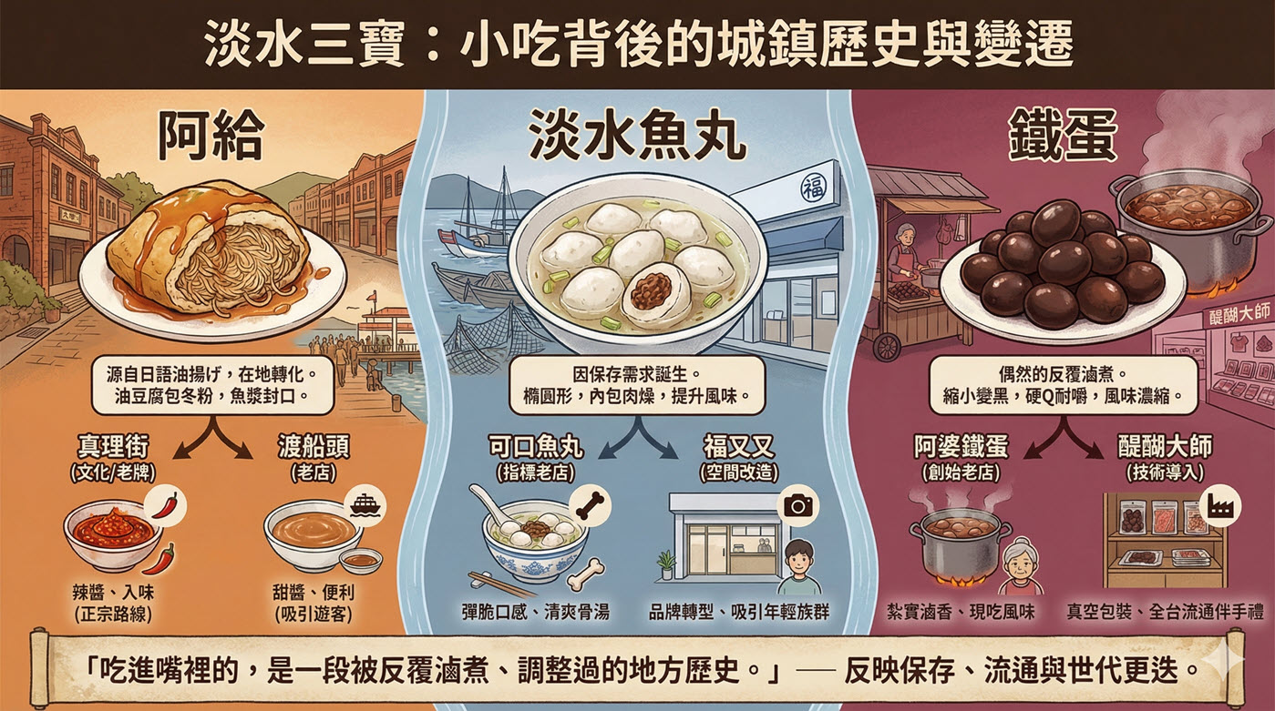 一、淡水美食小吃：必吃清單淡水三寶