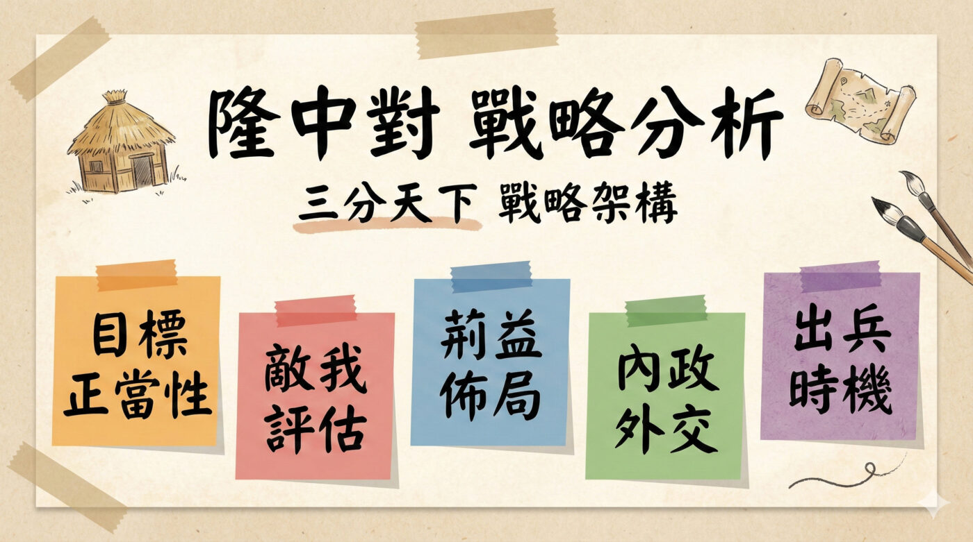 隆中對分析 :1套三分天下的戰略內容與重點