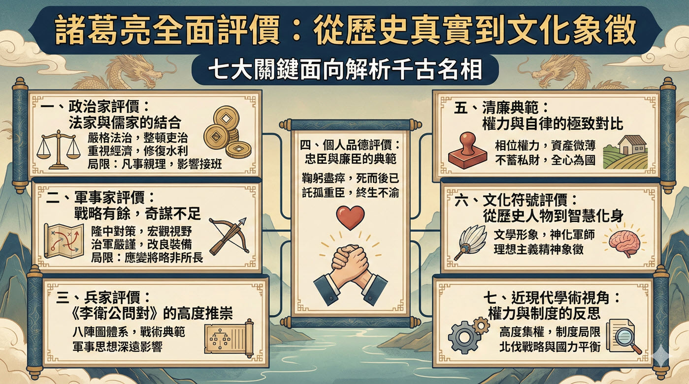 諸葛亮評價:7個歷史與文化面向深度認識孔明