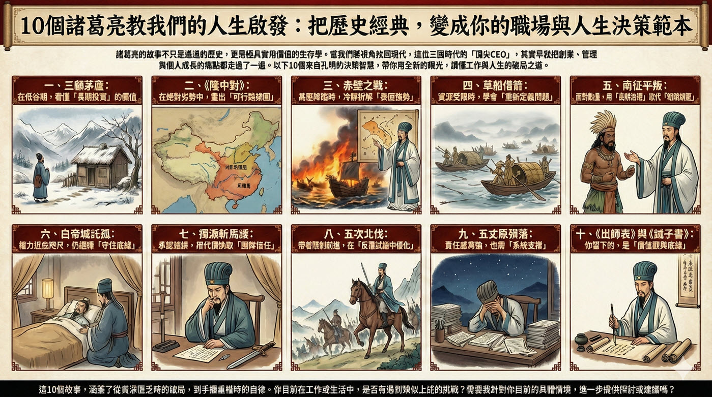 諸葛亮著名事蹟：10個孔明教我們的實戰策略