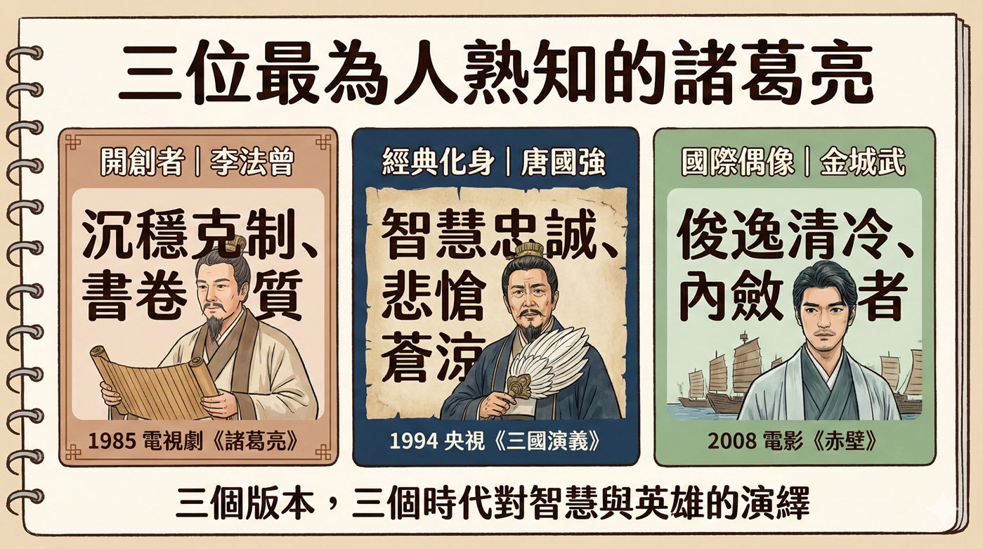 諸葛亮演員：盤點3位影視經典中的孔明演員