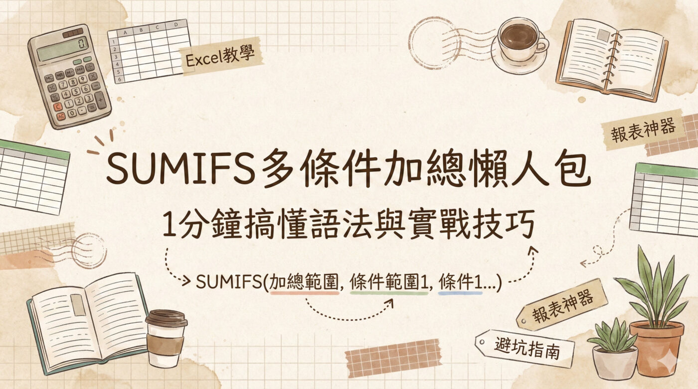Sumifs用法：單條件基本公式與3個進階技巧