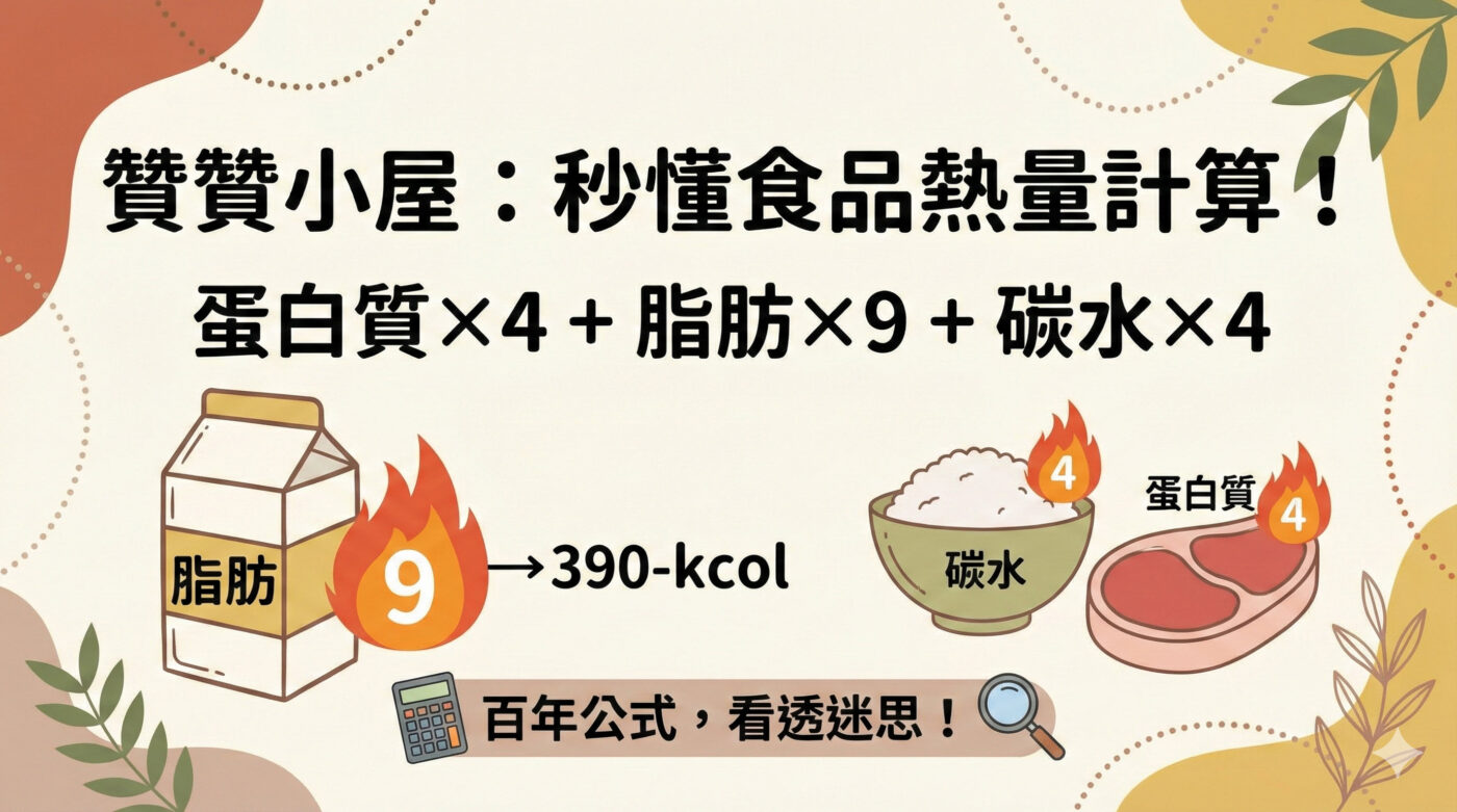 食品熱量計算：1套簡單計算機公式和四個限制