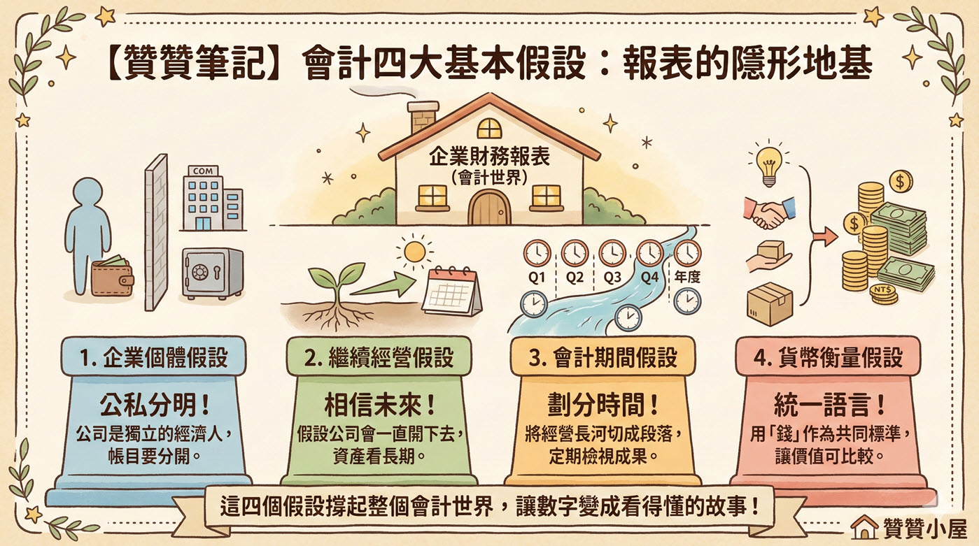 會計學入門：Excel財務報表四大表分析範例