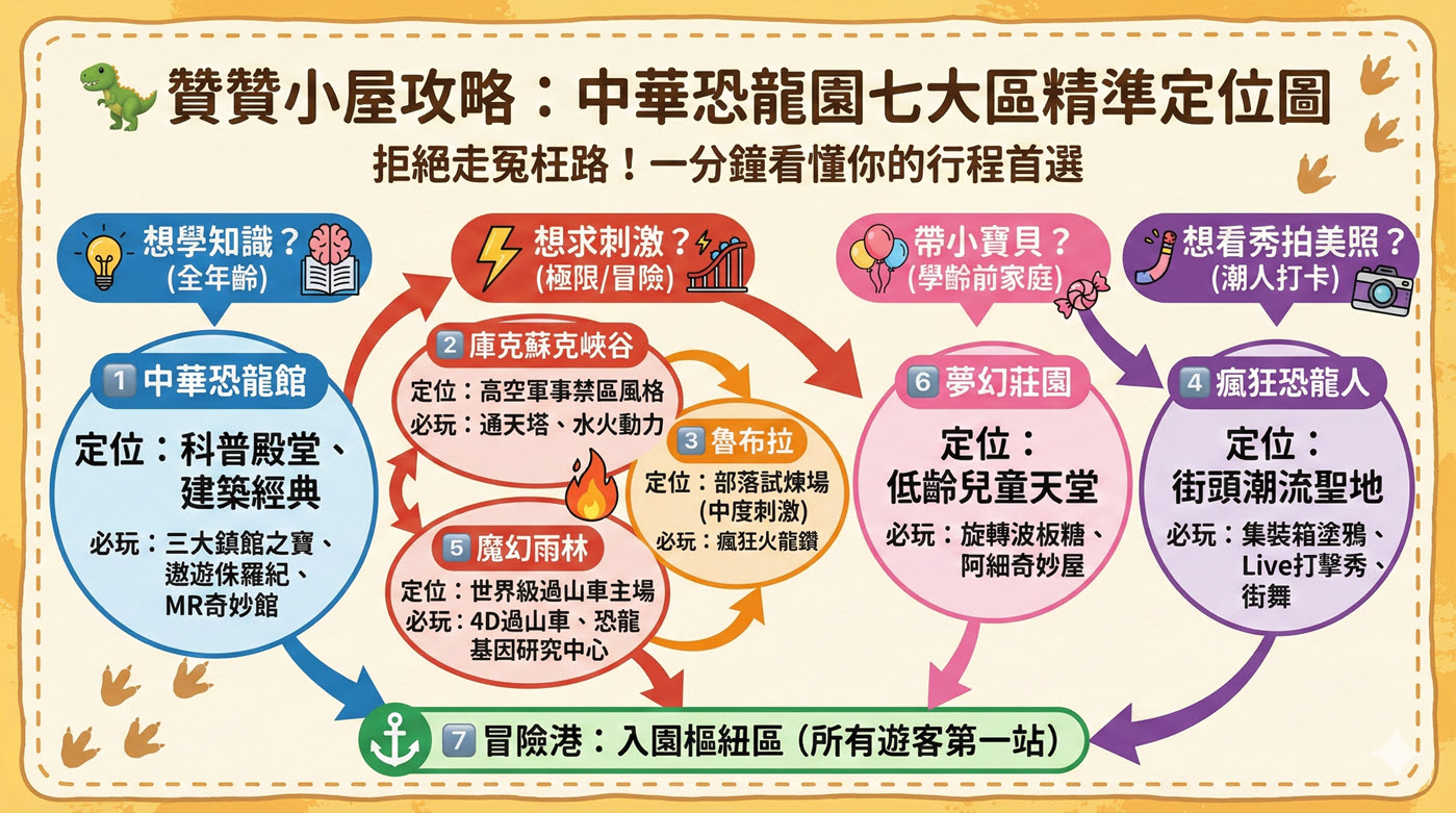 常州中華恐龍園：7大主題區的恐龍樂園攻略
