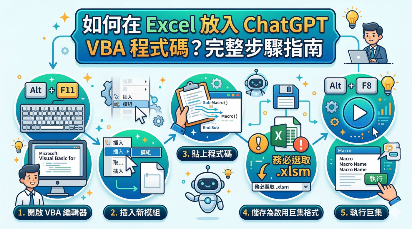ChatGPT寫ExcelVBA：1鍵完成自動化的教學