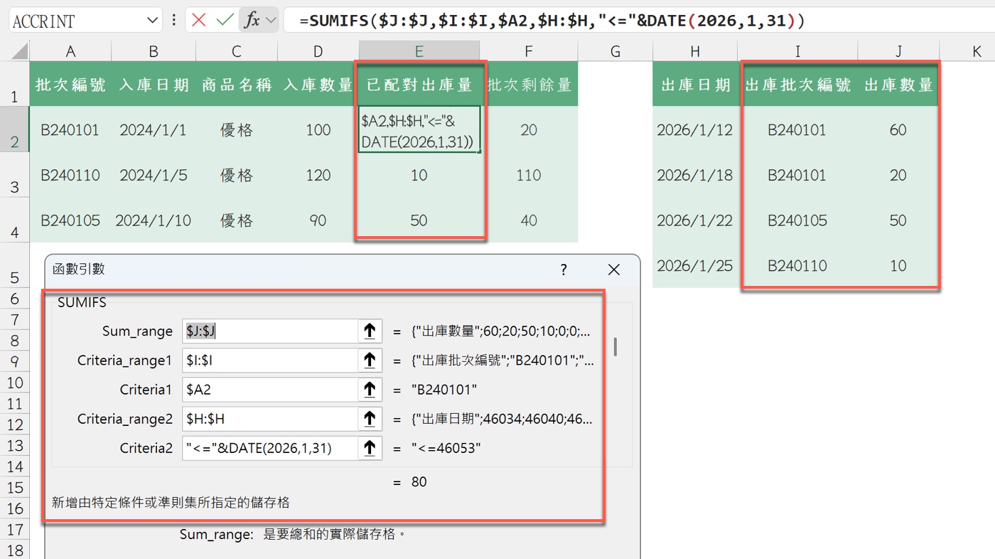 三、FIFO批次管理