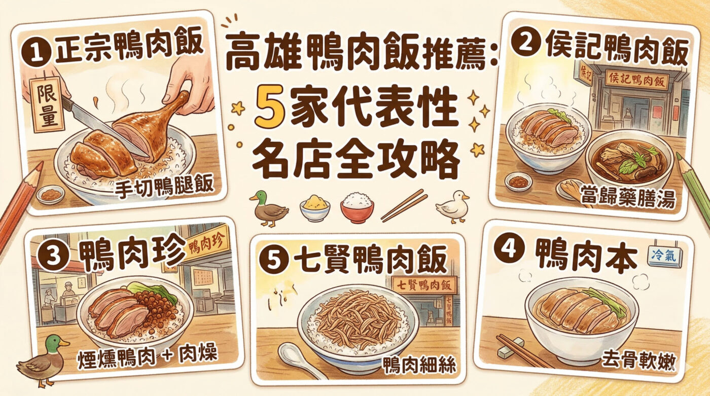 高雄鴨肉飯推薦：最經典5大傳奇名店全攻略