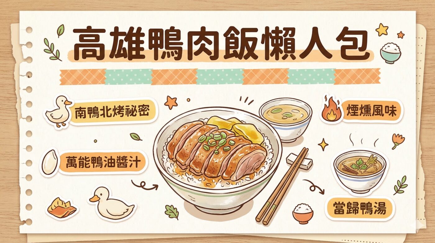 鴨肉飯高雄：瞭解台灣南部鴨肉飯的5大特色